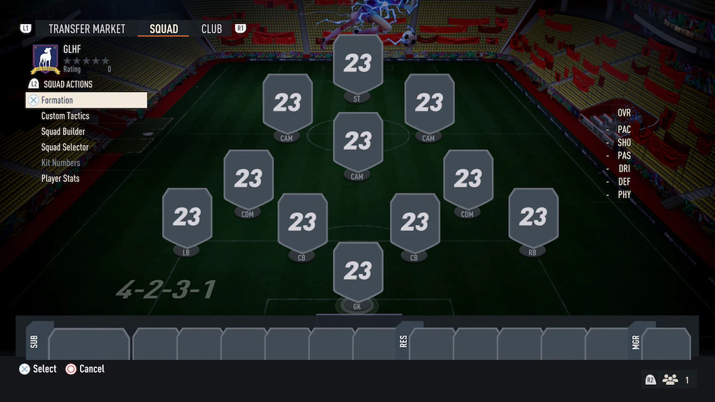 4-2-3-1-Formation in FIFA 23.