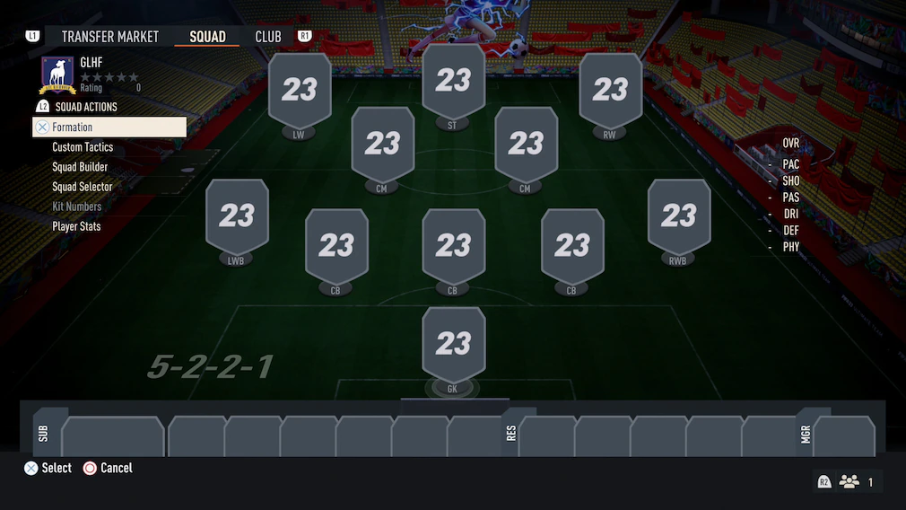 5-2-2-1-Formation in FIFA 23.