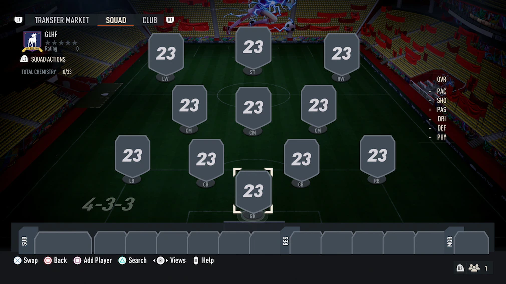 4-3-3-Formation in FIFA 23.