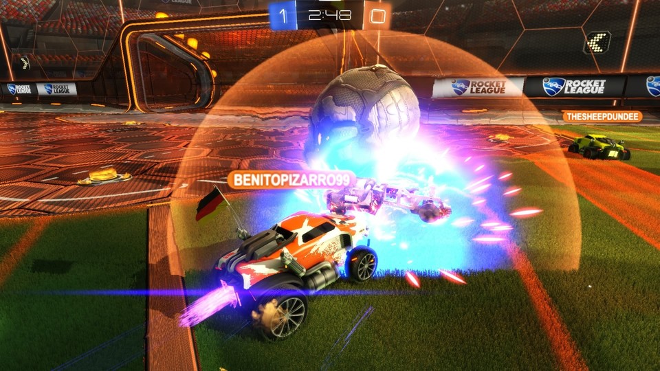 Foulspiele werden in Rocket League natürlich nicht abgepfiffen. 